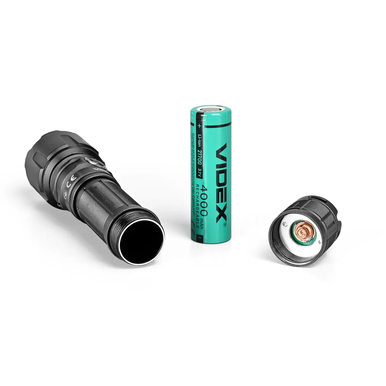 Ліхтар ручний VIDEX VLF-A376 3600Lm 300метрів, Liion 21700 4000mAh, IP66, type-c, з червоним світлом), зображення 14 Ліхтар ручний VIDEX VLF-A376 3600Lm 300метрів, Liion 21700 4000mAh, IP66, type-c, з червоним світлом), зображення 14