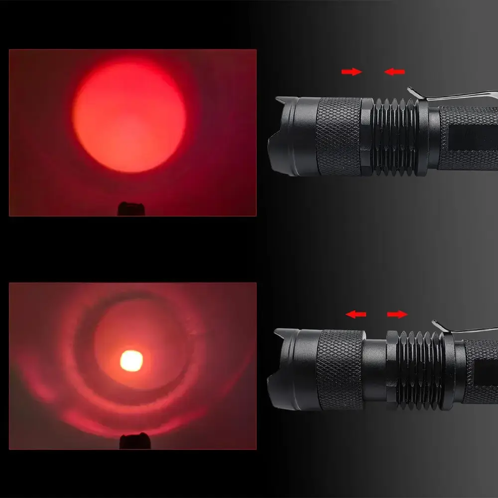 Ліхтар ручний з червоним світлом K11-RED XPE zoom +1хAА 14500 1режим ), зображення 5