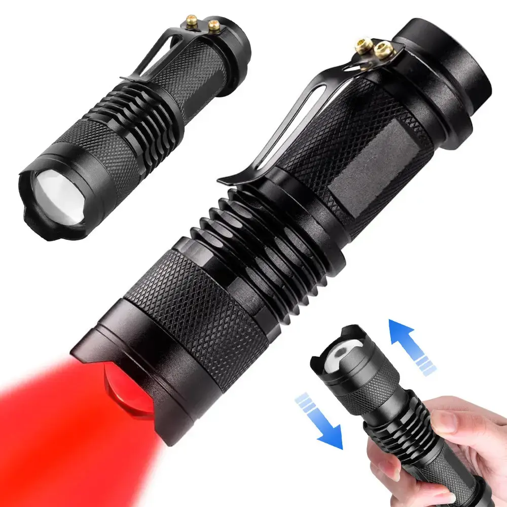 Ліхтар ручний з червоним світлом K11-RED XPE zoom +1хAА 14500 1режим 