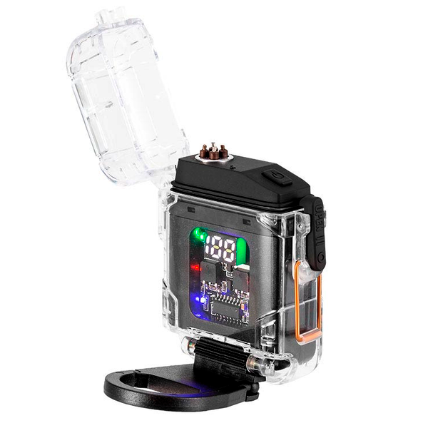 Ліхтарик ручний D52-2 білий, жовтий, червоний, запальничка, Type-C 8 режимів