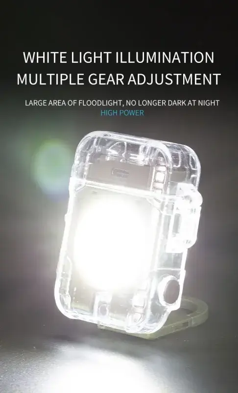 Ліхтарик ручний D52-2 білий, жовтий, червоний, запальничка, Type-C 8 режимів), зображення 5