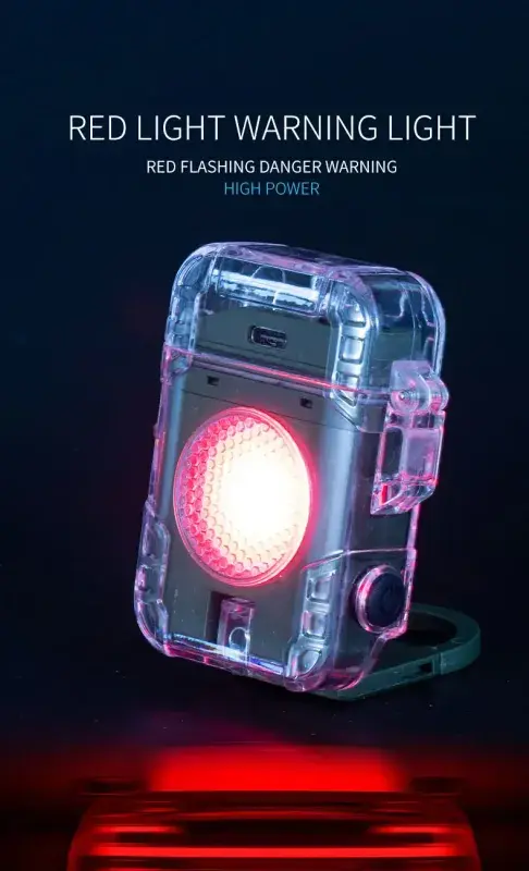 Ліхтарик ручний D52-2 білий, жовтий, червоний, запальничка, Type-C 8 режимів), зображення 7