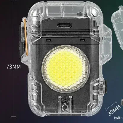 Ліхтарик ручний D52-2 білий, жовтий, червоний, запальничка, Type-C 8 режимів), зображення 8