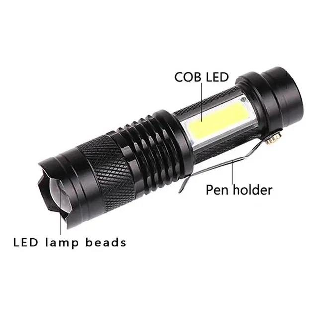 Ліхтарик ручний Police BL-525 XPE+COB на акумуляторі zoom, microUSB 3режими), зображення 7