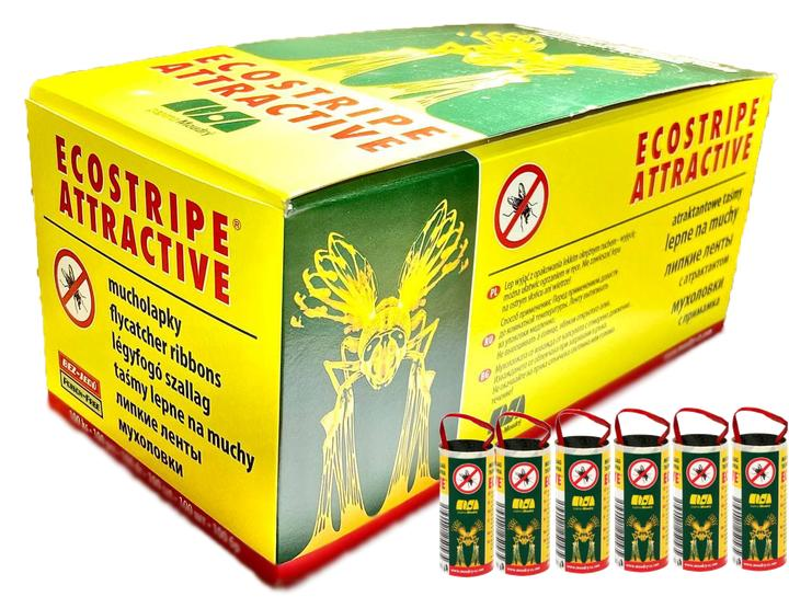 Липка змужка для мух ECOSTRIPE ATTRACTIVE (Чехія) 100шт в уп від батарейки.com.ua