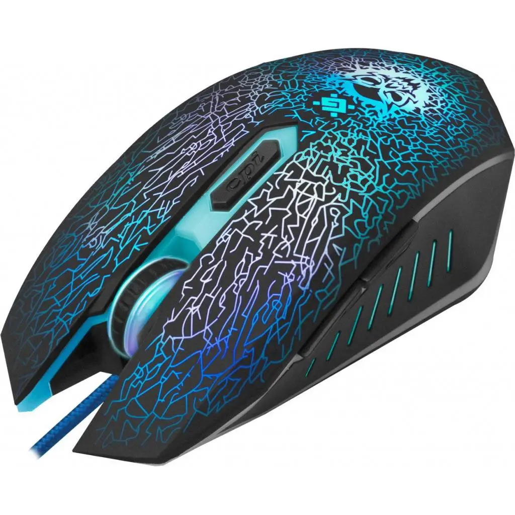 миша ігрова DEFENDER Shock GM-110L 3200dpi, 6 кнопок, RGB підсвітка, килимок у подарунок), зображення 2