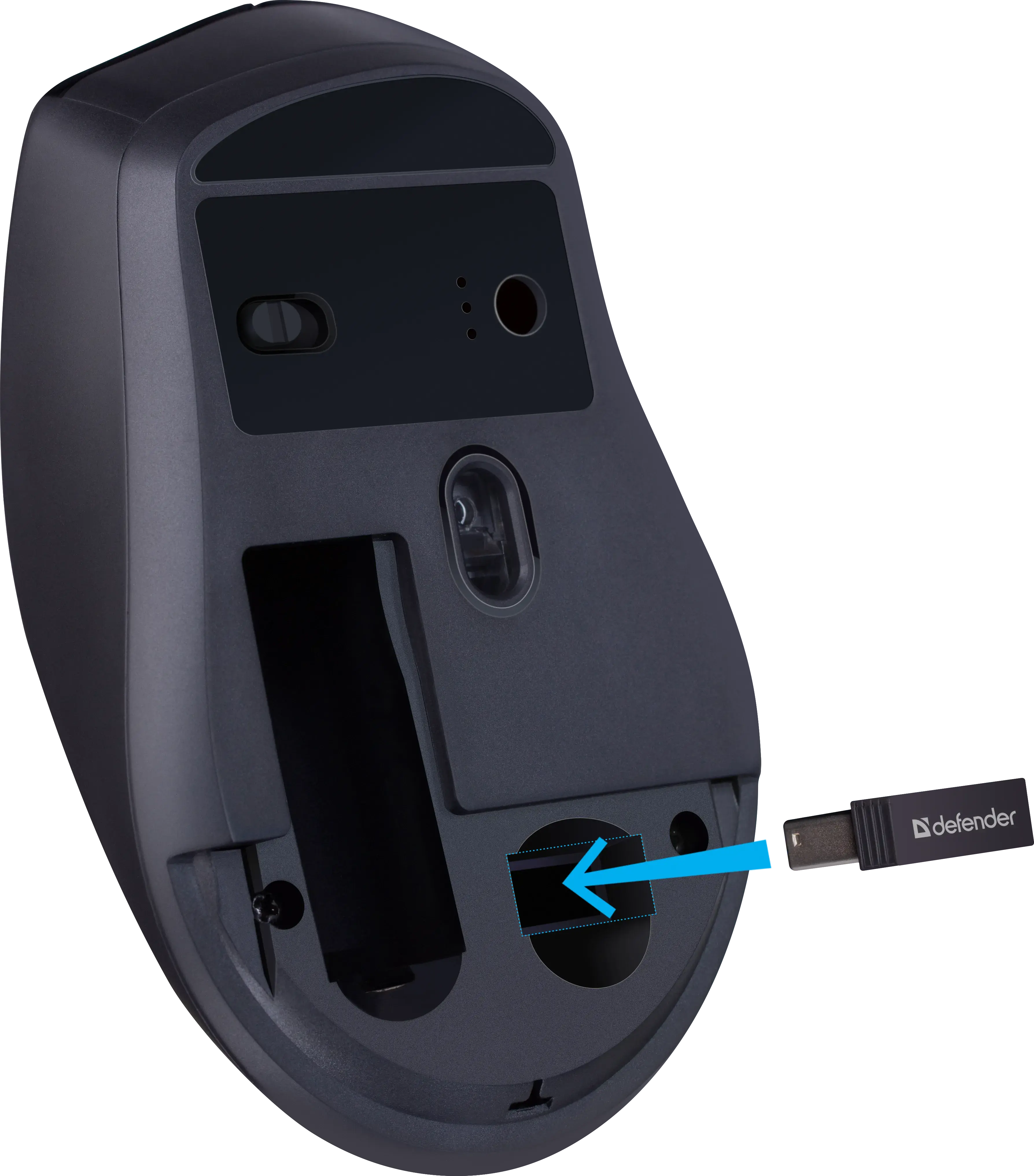 Миша бездротова DEFENDER Effect X MS-095  800/1200/1600 dpi, чорна), зображення 4