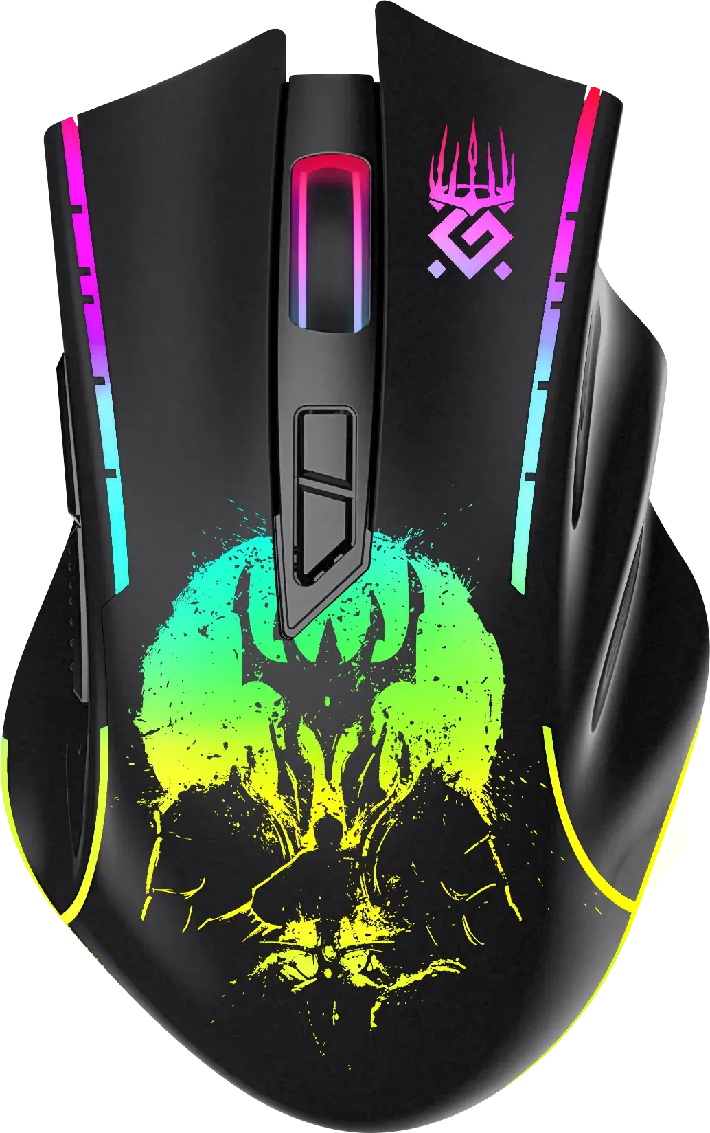 Миша бездротова DEFENDER ігрова Kronos GM-695 чорна від батарейки.com.ua