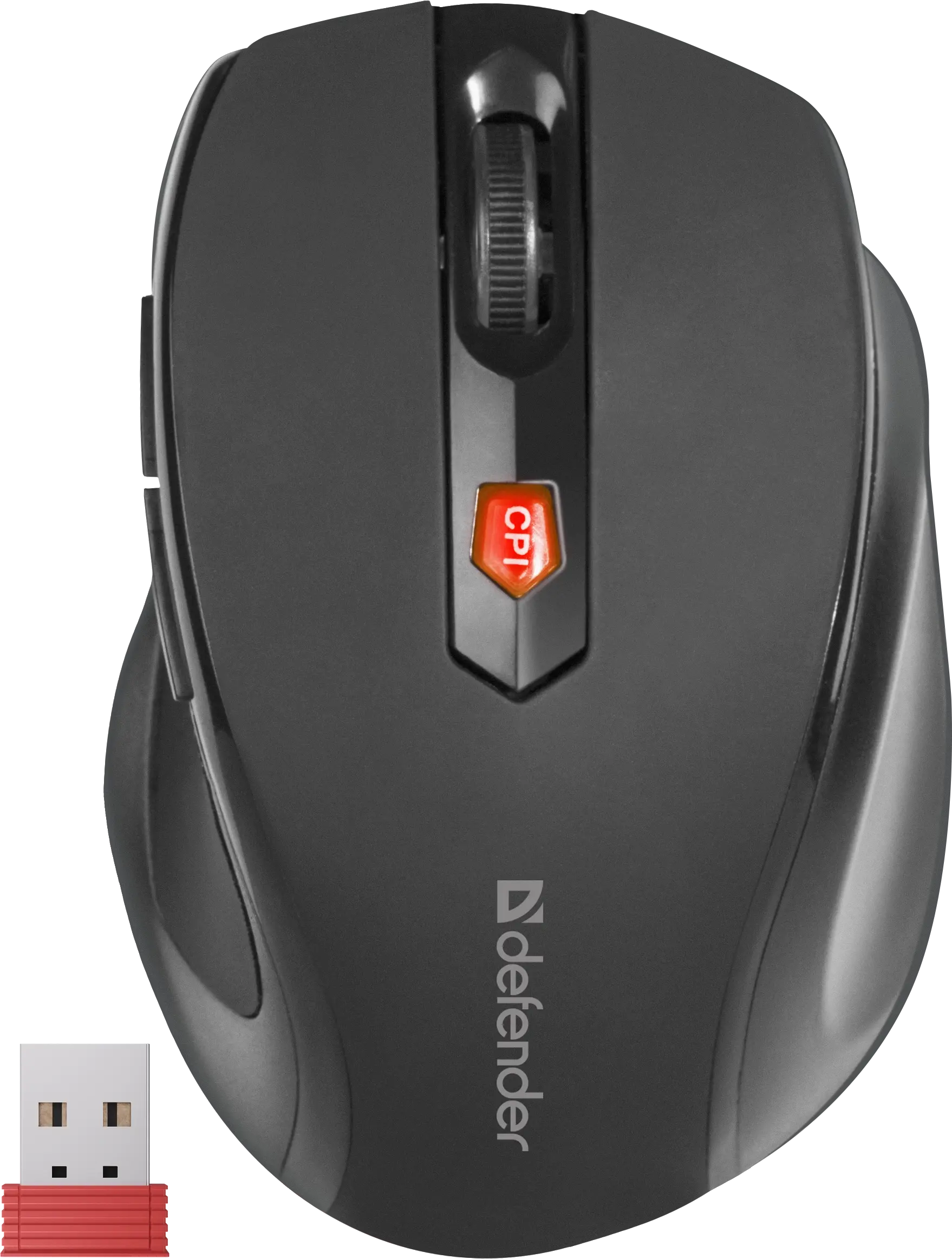 Миша бездротова DEFENDER Ultra MM-315 6 кнопок, 1600 dpi, чорна від батарейки.com.ua