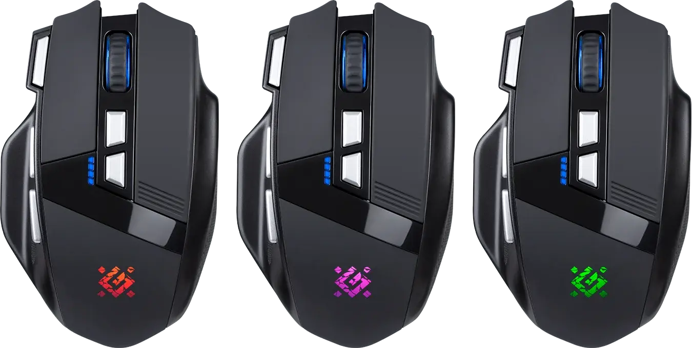 Миша бездротова ігрова DEFENDER Knight GM-885 3200dpi, 7 кнопок, RGB підсвітка), зображення 14