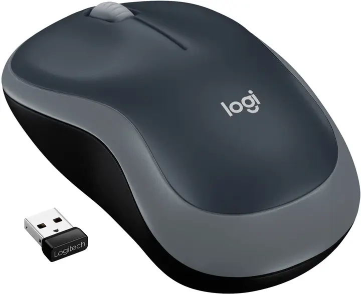 Миша бездротова Logitech M185 Wireless OPT Black/Grey), зображення 5