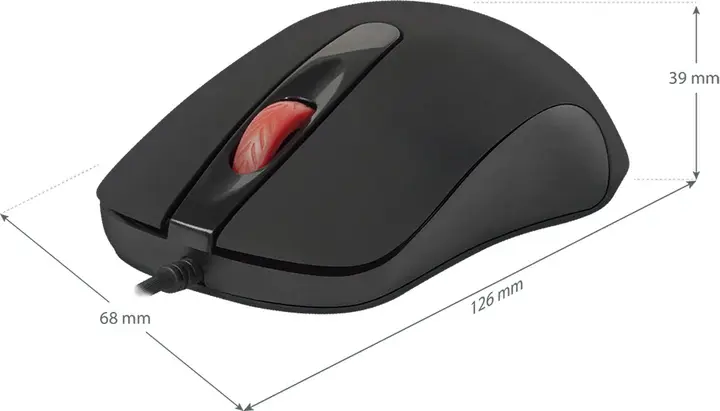 Миша DEFENDER Ultra Classic MB-280 3кнопки, 1000dpi, чорна), зображення 7