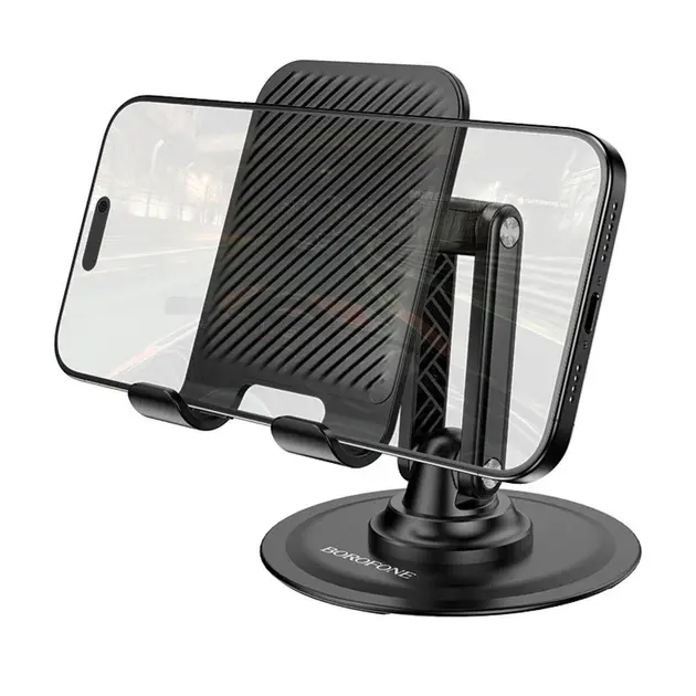 Настільний тримач для телефона BOROFONE BH128 Admirado Dual-Axis Rotating Desktop Stand Black чорний), зображення 8