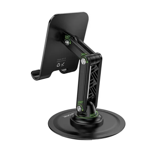 Настільний тримач для телефона BOROFONE BH128 Admirado Dual-Axis Rotating Desktop Stand Black чорний), зображення 9