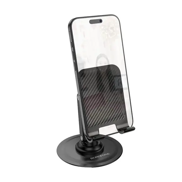 Настільний тримач для телефона BOROFONE BH128 Admirado Dual-Axis Rotating Desktop Stand Black чорний), зображення 10