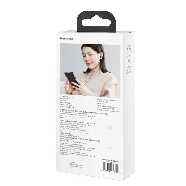 Навушники Baseus Encok  Wired Earphone H19 black NGH19-01), зображення 4