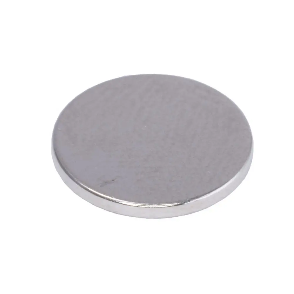 Неодимовий магніт для плюсової клеми 10х1мм N38 NdFeB (Матеріал: N38, NdFeB, Ni + Cu + Ni (нікель) Габарити: Диск (циліндр), D = 10мм, h = 1мм Тип: Неодимовий Форма: Диск (циліндр)) від батарейки.com.ua