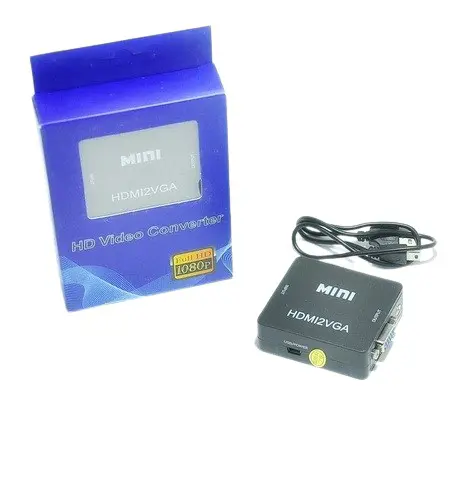 Перехідник ATCOM HDMI TO VGA CONVERTER HDMI2AV, AUX, живлення від USB, 25275), зображення 2
