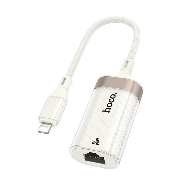 Перехідник HOCO UA41 Lightning to Lan RJ45 сірий  від батарейки.com.ua