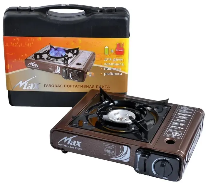 Портативна газова плита MS-2500LPG (Корея) коричнева