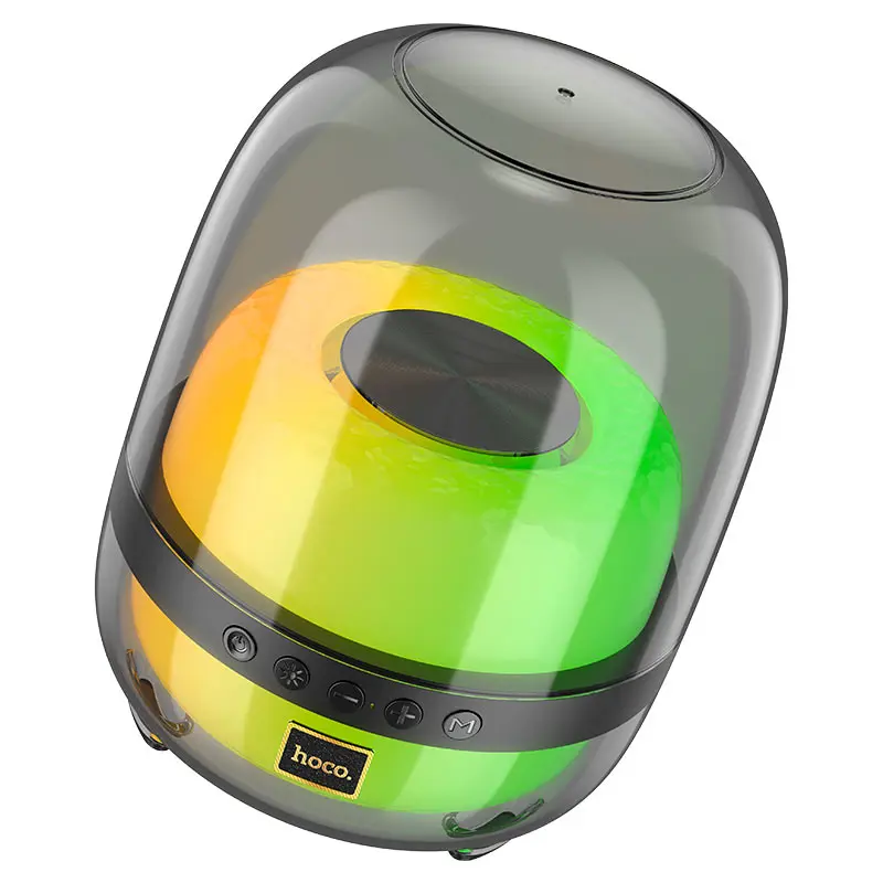 Портативна колонка HOCO BS58 Crystal bluetooth, TF, USB, AUX, TWS чорна), зображення 3