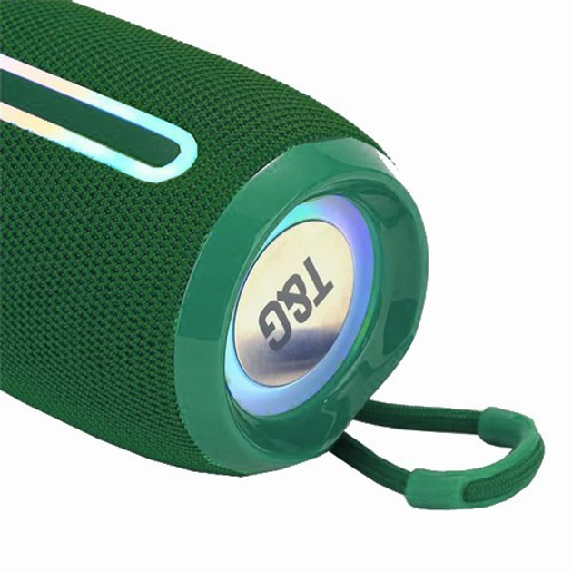 Портативна колонка T&G TG653 Bluetooth, rgb підсвічування, speakerphone, FM, USB, TF, AUX зелена), зображення 3 Портативна колонка T&G TG653 Bluetooth, rgb підсвічування, speakerphone, FM, USB, TF, AUX зелена), зображення 3