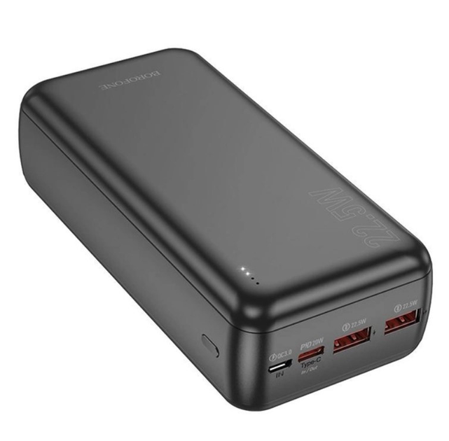 power bank BOROFONE BJ38B 2USB, Type-C PD20W QC3.0 30000mAh чорний від батарейки.com.ua