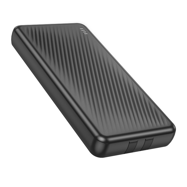 power bank BOROFONE BJ57 2USB, 1Type-C 22.5W PD20W 10000mAh чорний вбудовані кабелі Type-C/Lightning), зображення 4