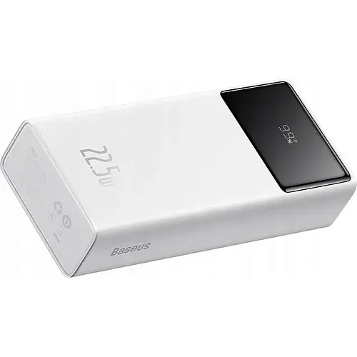 power bank Baseus PPXJ080102 30000mAh 22.5W Display білий), зображення 6 power bank Baseus PPXJ080102 30000mAh 22.5W Display білий), зображення 6