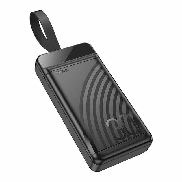power bank Hoco J123B 30000mAh PD20W QC3.0 22.5W LCD and LED-lamp чорний), зображення 3