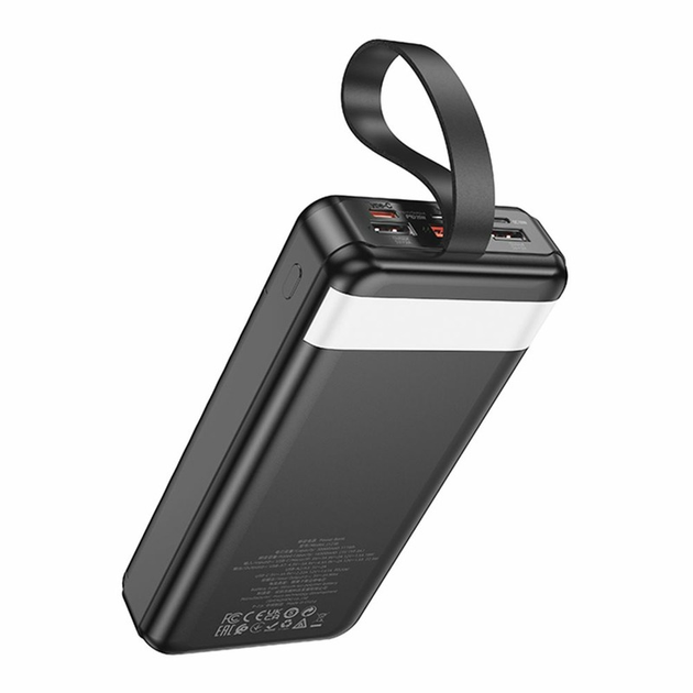 power bank Hoco J123B 30000mAh PD20W QC3.0 22.5W LCD and LED-lamp чорний), зображення 6