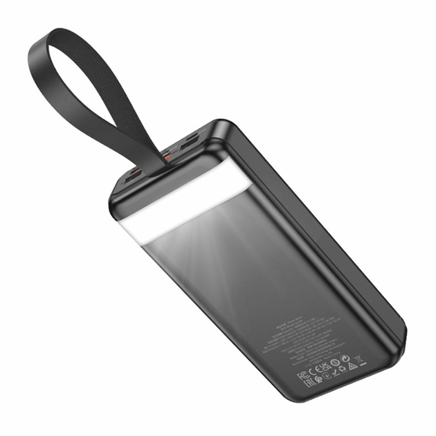power bank Hoco J123B 30000mAh PD20W QC3.0 22.5W LCD and LED-lamp чорний), зображення 7