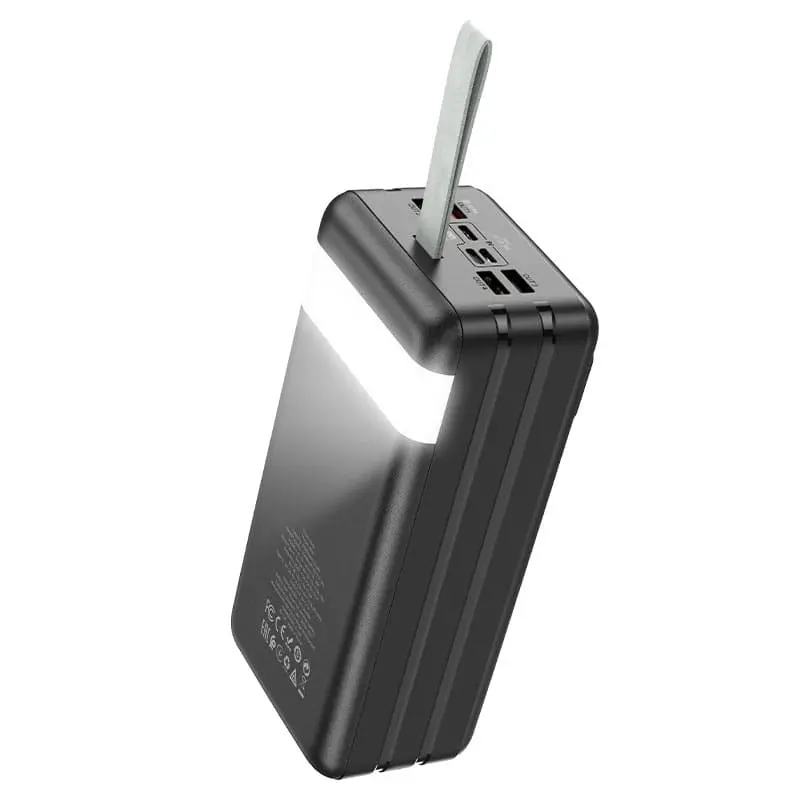 power bank Hoco J86B Electric 4USB Type-C 22.5W PD20W, QC, LCD, Lamp 60000 mAh чорний), зображення 5 power bank Hoco J86B Electric 4USB Type-C 22.5W PD20W, QC, LCD, Lamp 60000 mAh чорний), зображення 5