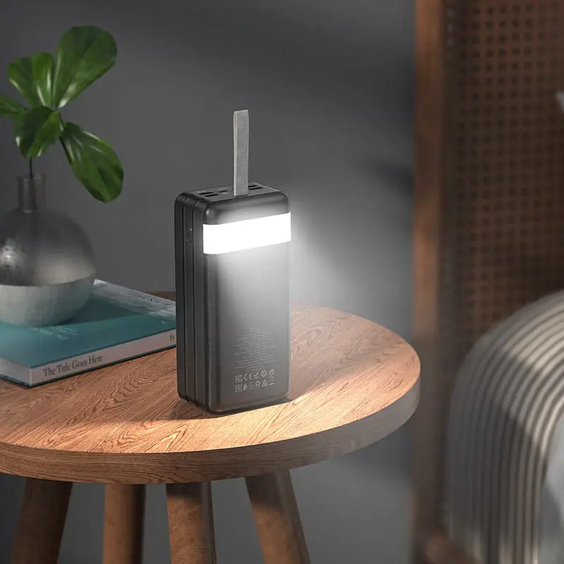 power bank Hoco J86B Electric 4USB Type-C 22.5W PD20W, QC, LCD, Lamp 60000 mAh чорний), зображення 6 power bank Hoco J86B Electric 4USB Type-C 22.5W PD20W, QC, LCD, Lamp 60000 mAh чорний), зображення 6