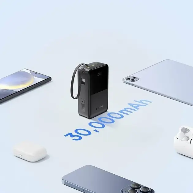 power bank Baseus EnerFill FC51 Bipow 2Pro 30000mAh PD22.5W Cosmic Black), зображення 5