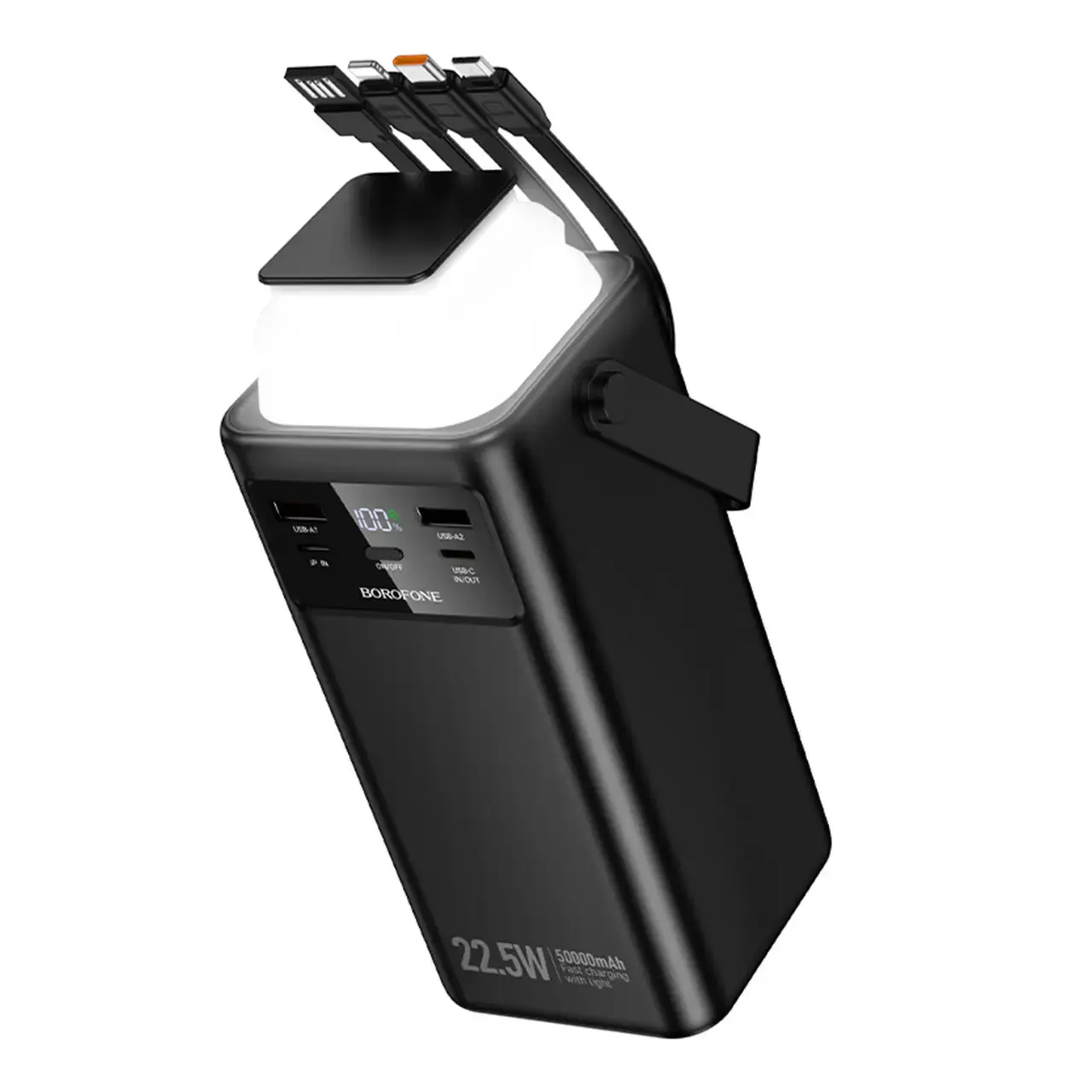 power bank BOROFONE BJ65A High  22.5W+PD20W 50000mAh чорна), зображення 3