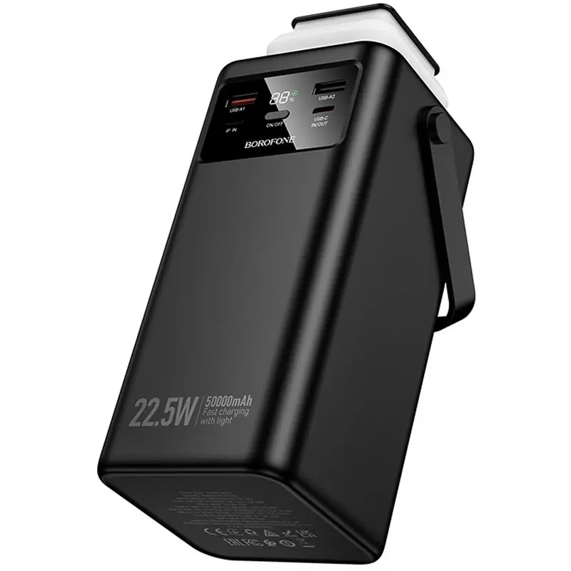 power bank BOROFONE BJ65A High  22.5W+PD20W 50000mAh чорна), зображення 4