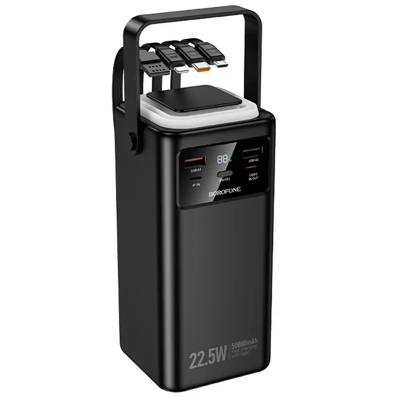 power bank BOROFONE BJ65A High  22.5W+PD20W 50000mAh чорна від батарейки.com.ua