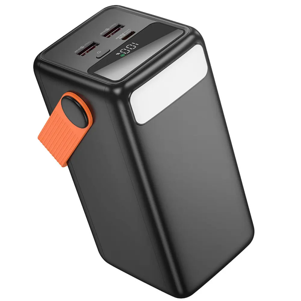 power bank BOROFONE BJ66B Magnifico 60000mAh 22.5W QC3.0 PD20W 2USB, type-c, ліхтарик  чорний від батарейки.com.ua