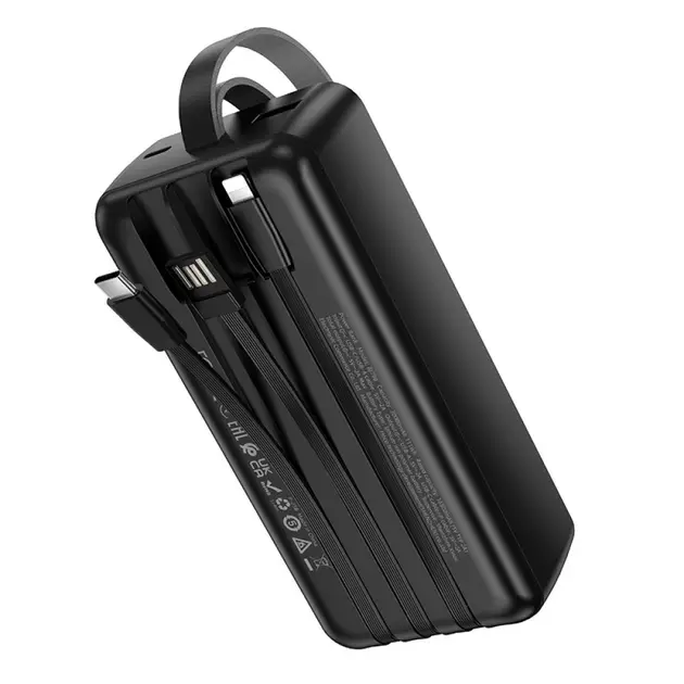 power bank BOROFONE BJ79B 30000mAh USB Type-C Lightning 22.5W PD20W чорний), зображення 5