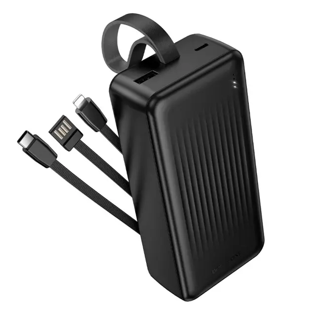 power bank BOROFONE BJ79B 30000mAh USB Type-C Lightning 22.5W PD20W чорний від батарейки.com.ua