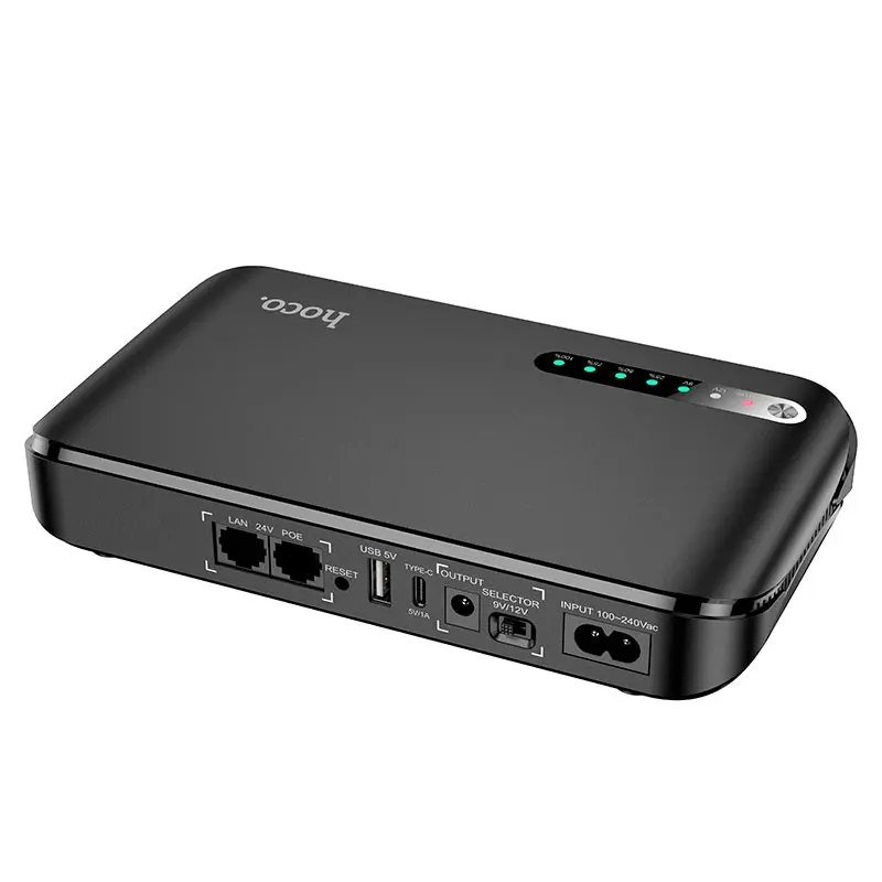 power bank Hoco DB62 Imperial emergency ДБЖ для роутерів UPS 5-12V/18W 20000mAh Black), зображення 8