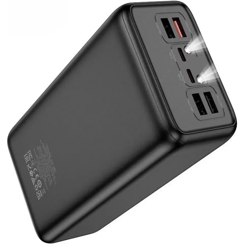 power bank Hoco DB81 Apollo 50000mAh PD65W QC3.0 4USB 2type-c, ліхтарик, чорний), зображення 5