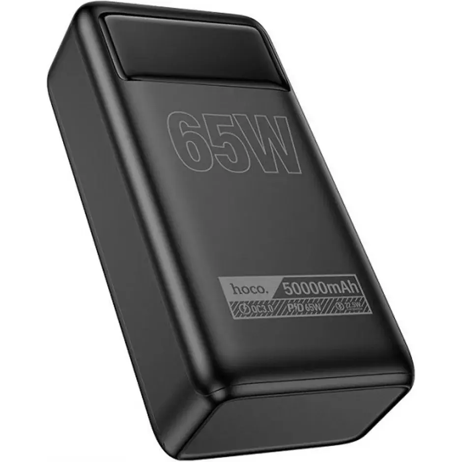 power bank Hoco DB81 Apollo 50000mAh PD65W QC3.0 4USB 2type-c, ліхтарик, чорний), зображення 8