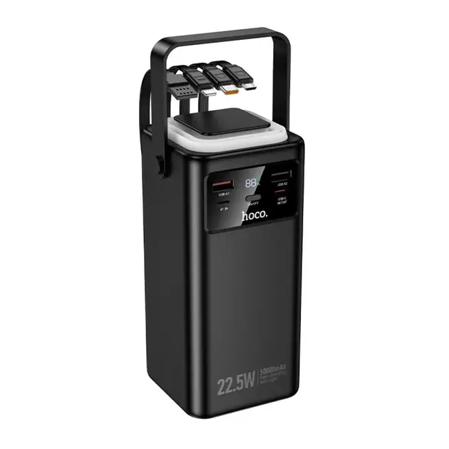 power bank Hoco EJ65A High 50000mAh 22.5W+PD20W чорний від батарейки.com.ua