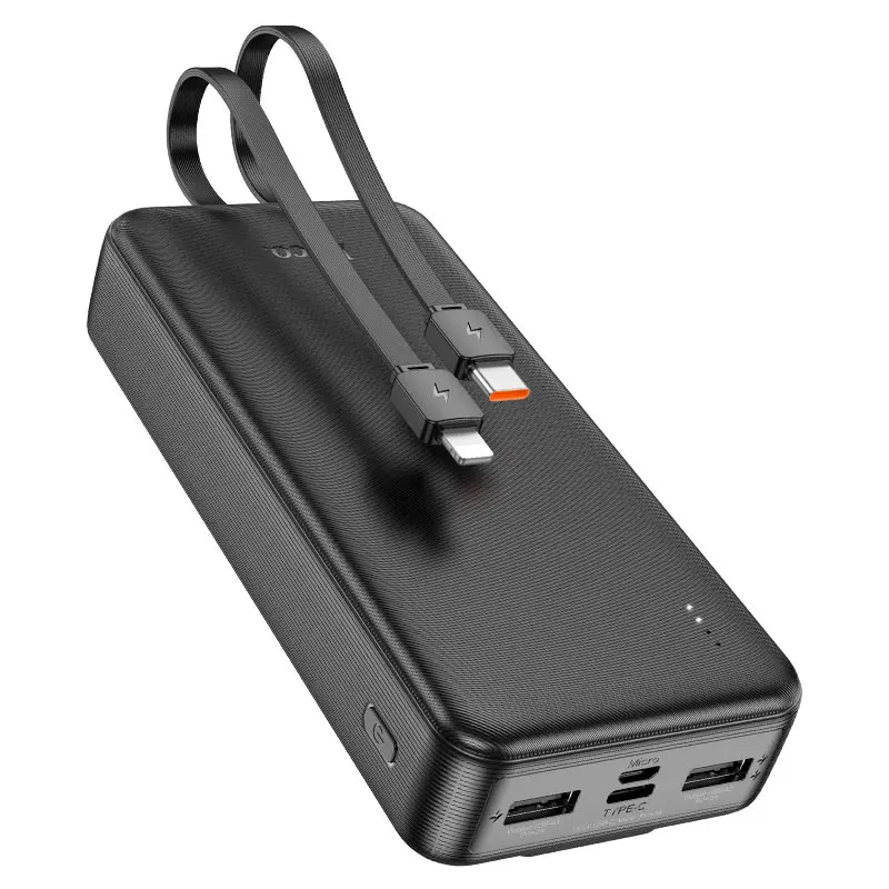 power bank Hoco J118A 20000mAh 2*USB, 2*type-C, Lightning, micro, Black ), зображення 5
