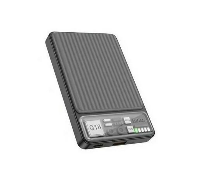 power bank Hoco Q18 Tourer 22.5W 10000mAh PD20W QC3.0, бездротове зарядне, чорний), зображення 2