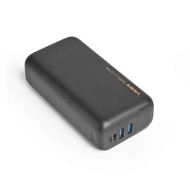 power bank VIDEX VPB-297 22.5W 30 000mAh чорний від батарейки.com.ua