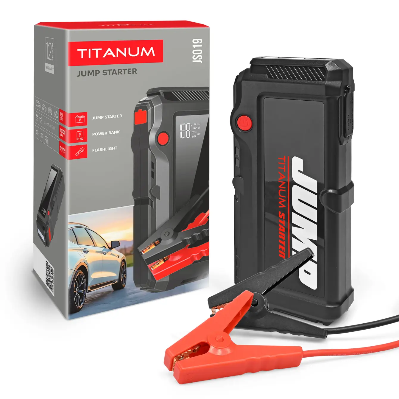 Пускозарядний пристрій 3в1 TITANUM JS019 2000A 10000mAh), зображення 2