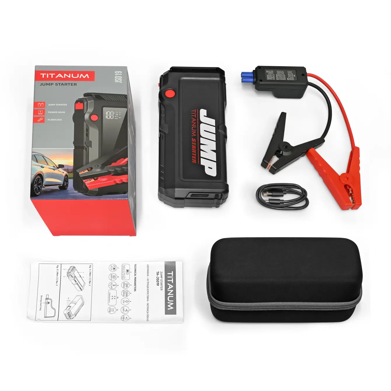 Пускозарядний пристрій 3в1 TITANUM JS019 2000A 10000mAh), зображення 12